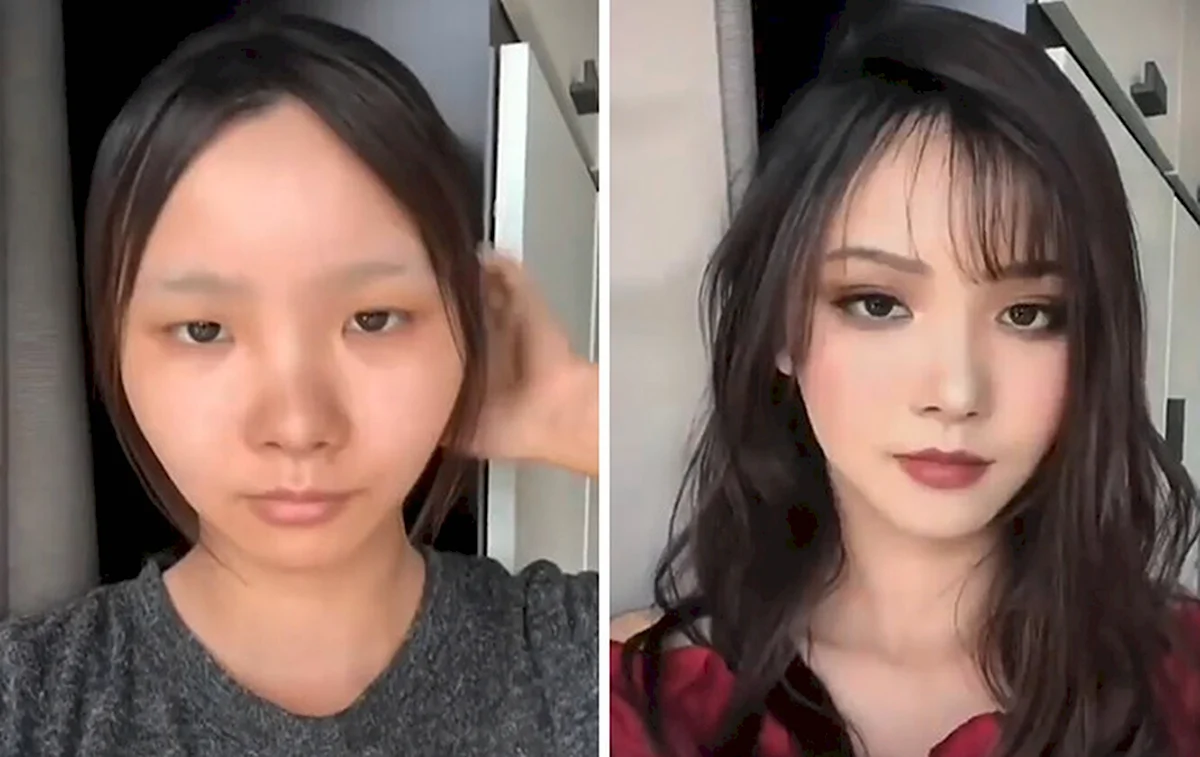 Asian Makeup Transformation азиатская мейкап трансформация