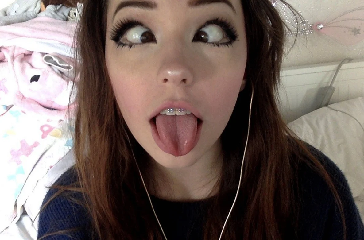 Belle Delphine tongue ахегао