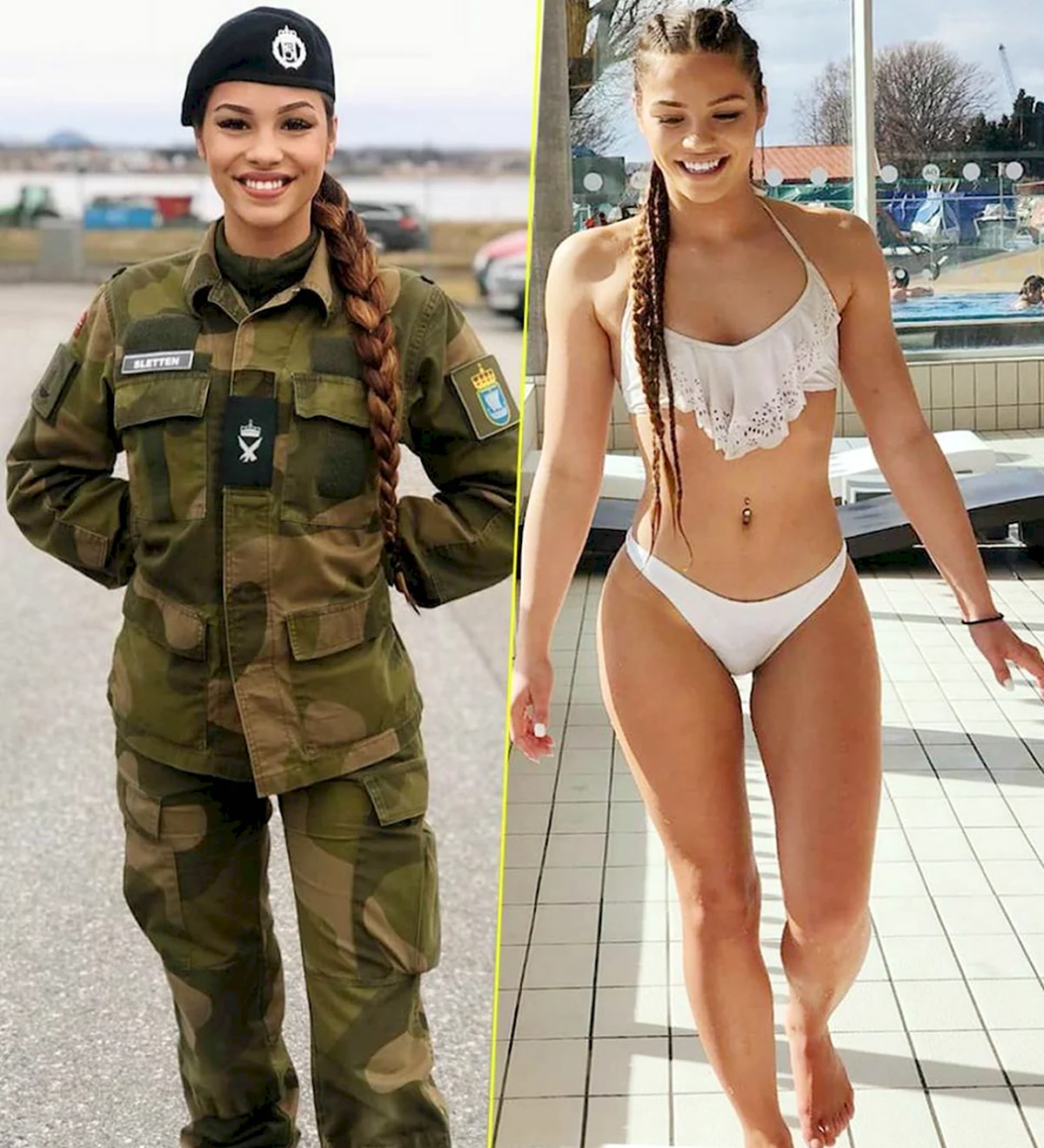Девушки в униформе и без