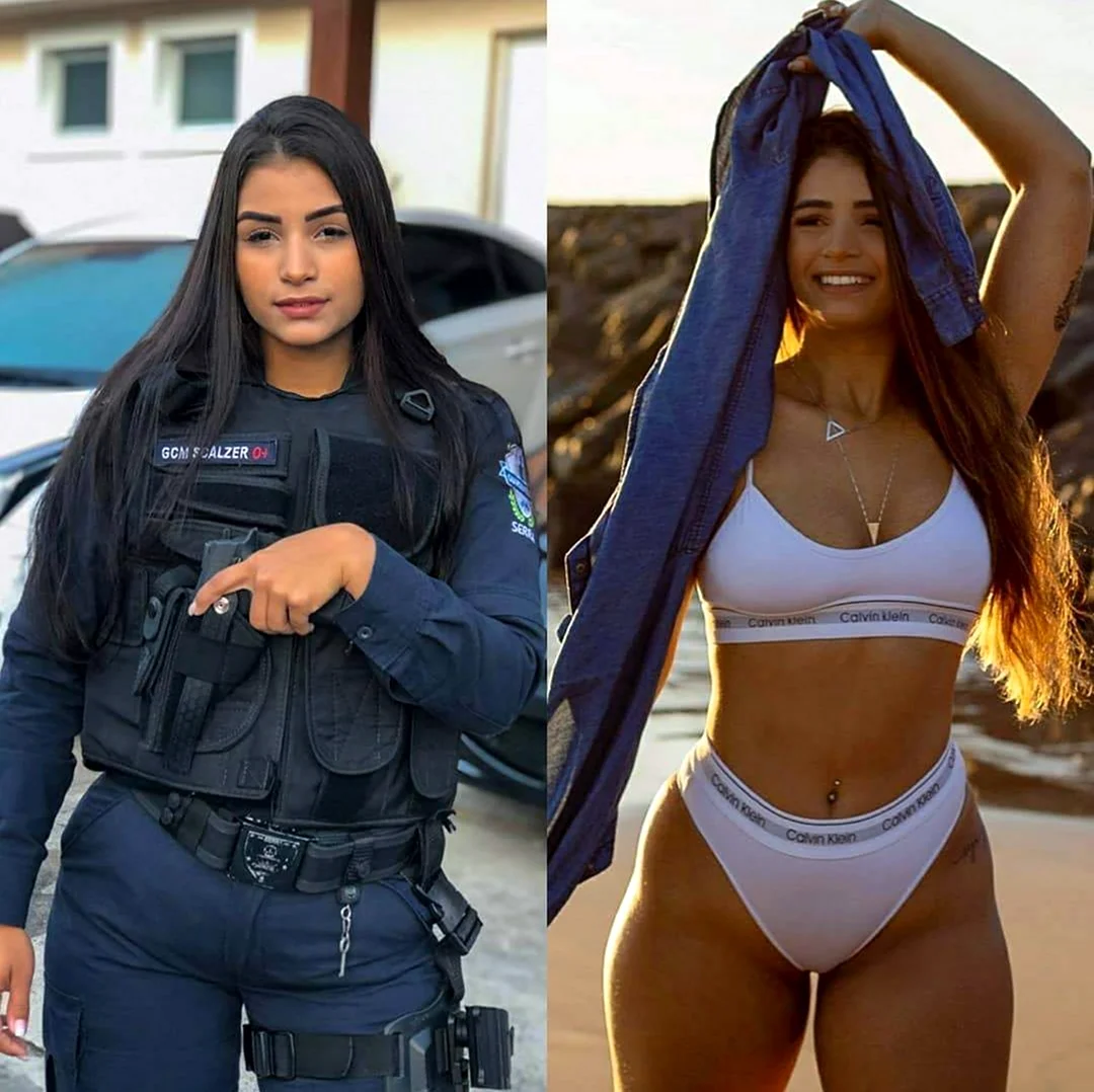 Девушки в униформе и без