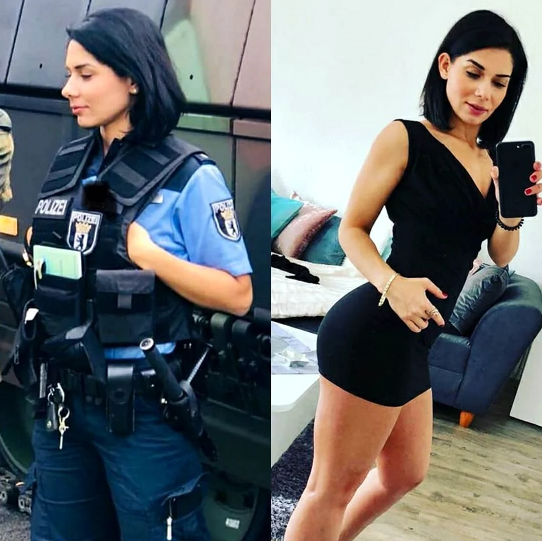 Девушки в униформе и без