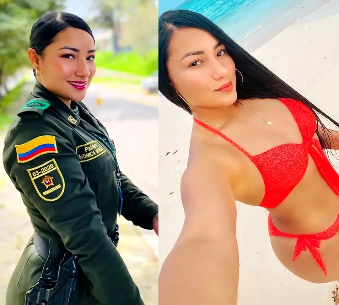 Девушки в униформе и без одежды ню