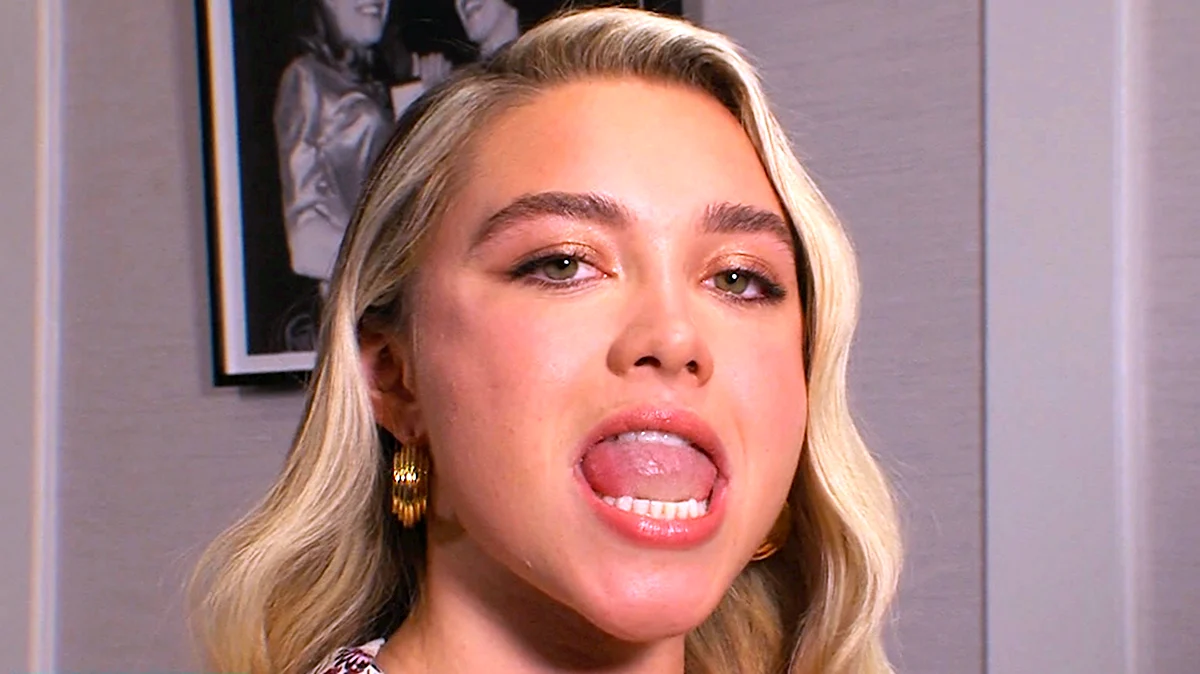 Florence Pugh tongue