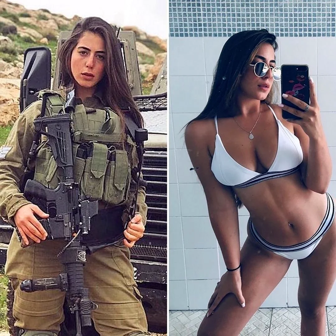 Израильские девушки военные в форме и без