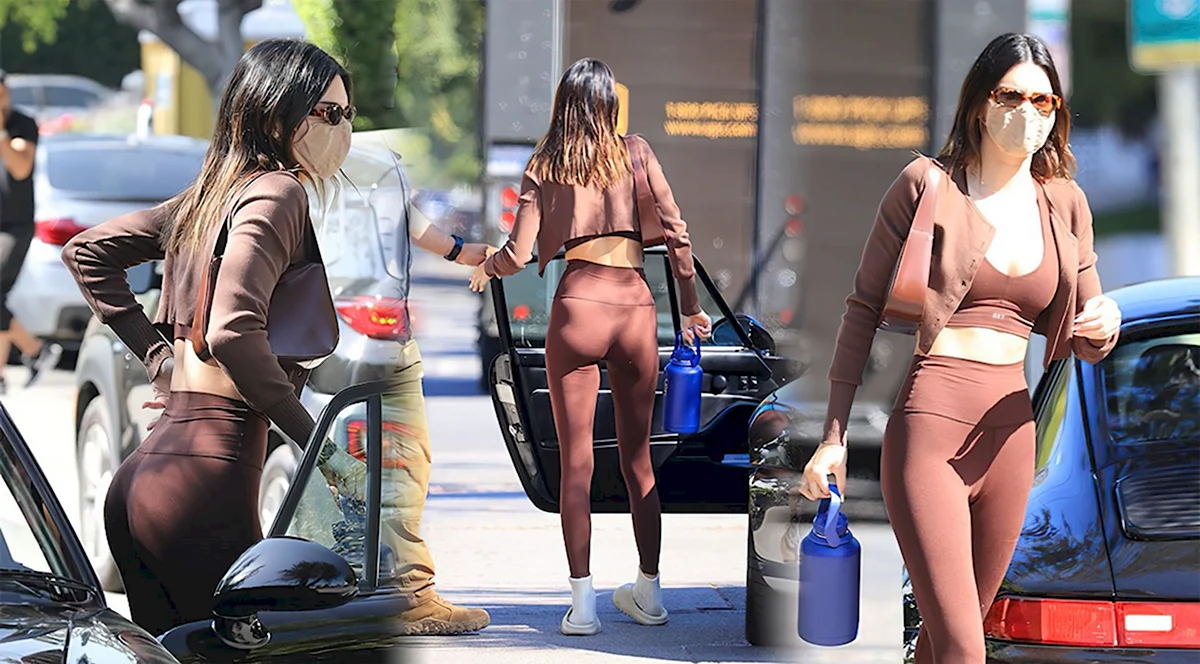 Kendall Jenner in leggins and LFIP LFOPS