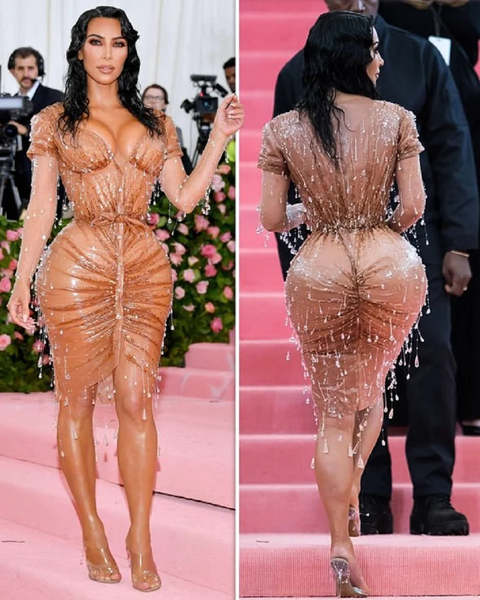 Ким Кардашян в мокром платье на met Gala