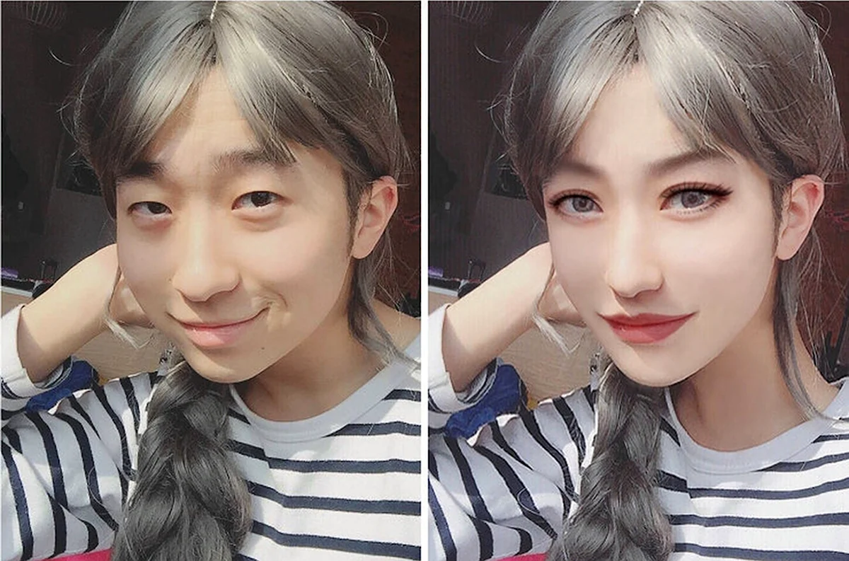 Кореянка без макияжа и фотошопа