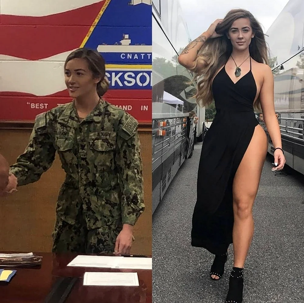 Красивые девушки в форме и без нее
