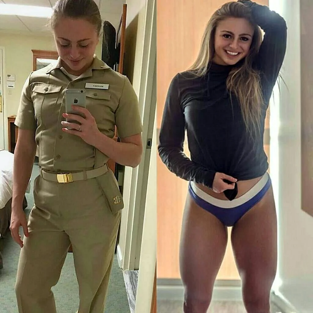Красивые девушки в форме и без нее