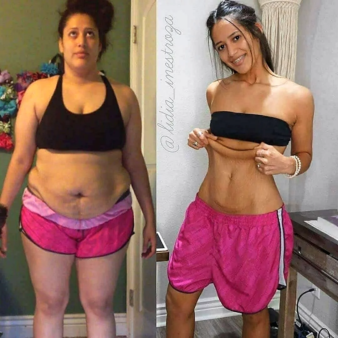Похудение до и после