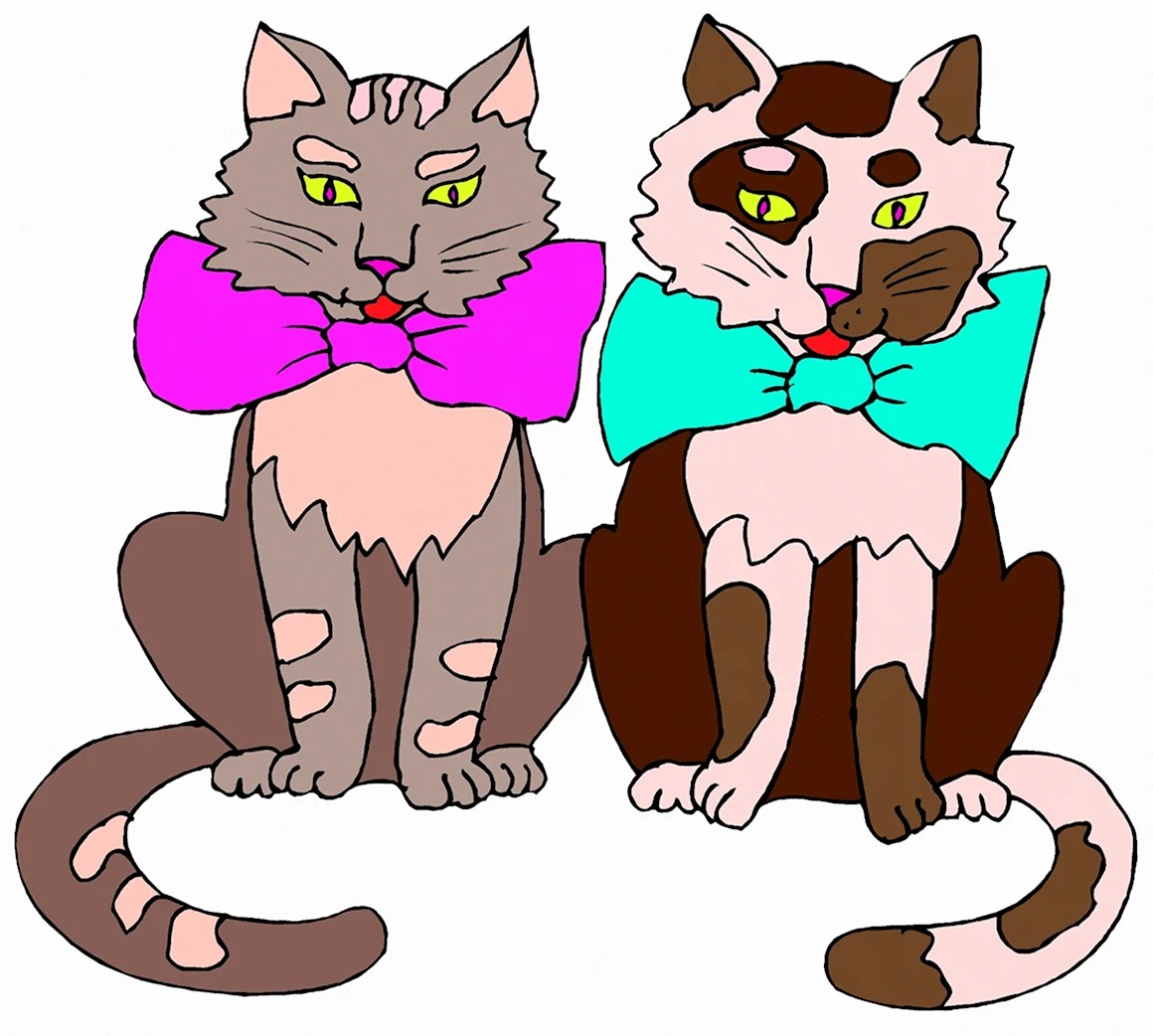 3 Кошки рисунок