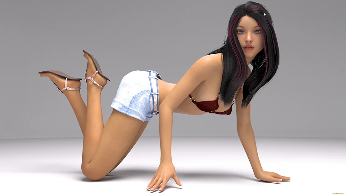 3d модель девушки
