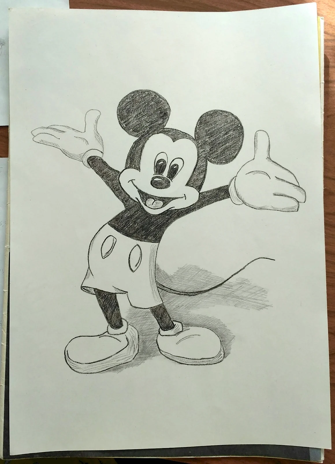 3d рисунки карандашом Микки Маусами