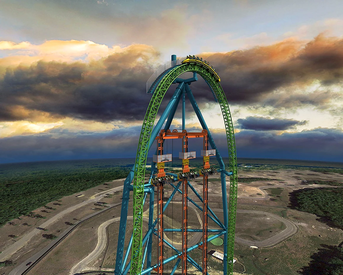 4. Kingda ka Six Flags great Adventure Нью-джерси США