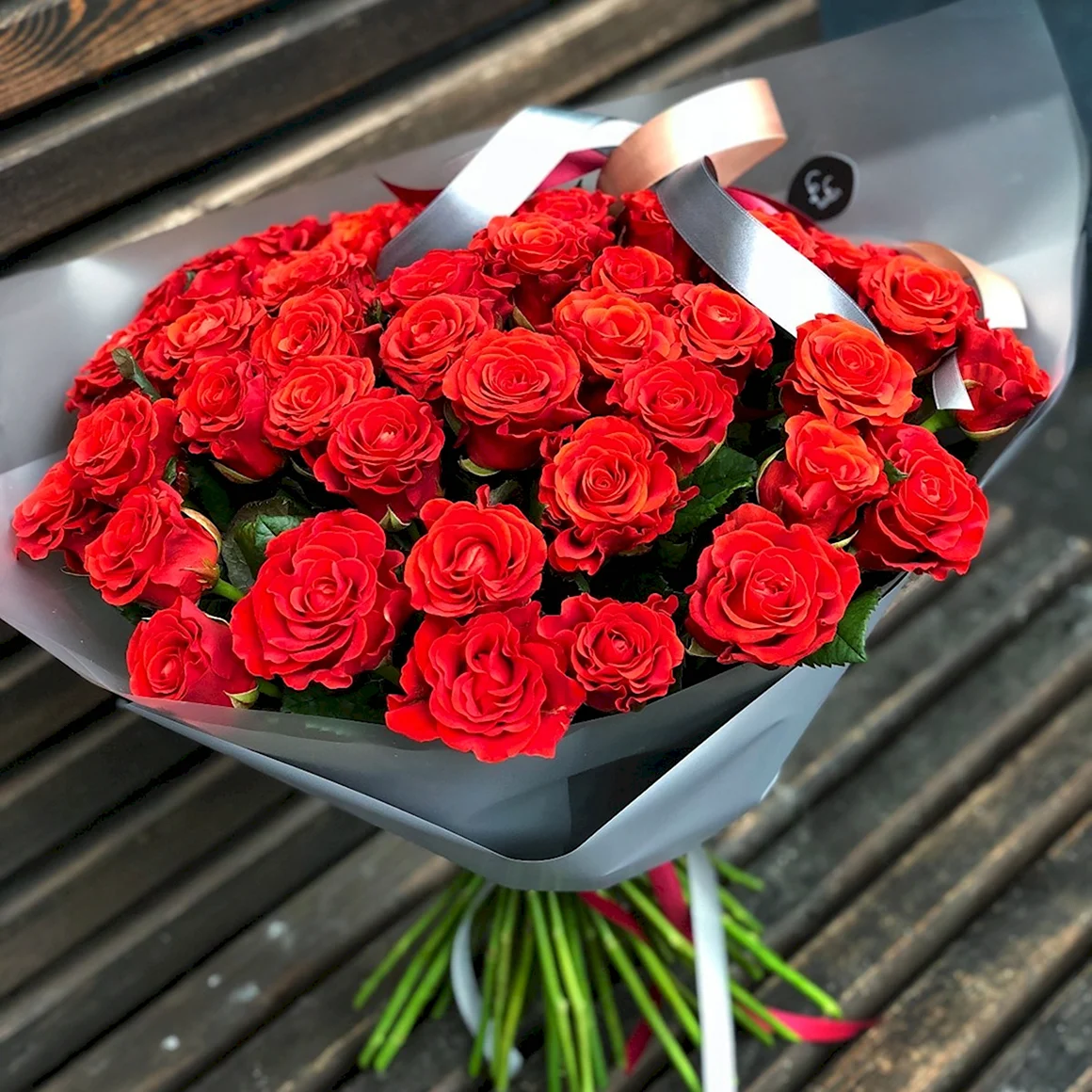 51 Рубиновая роза 51 роза