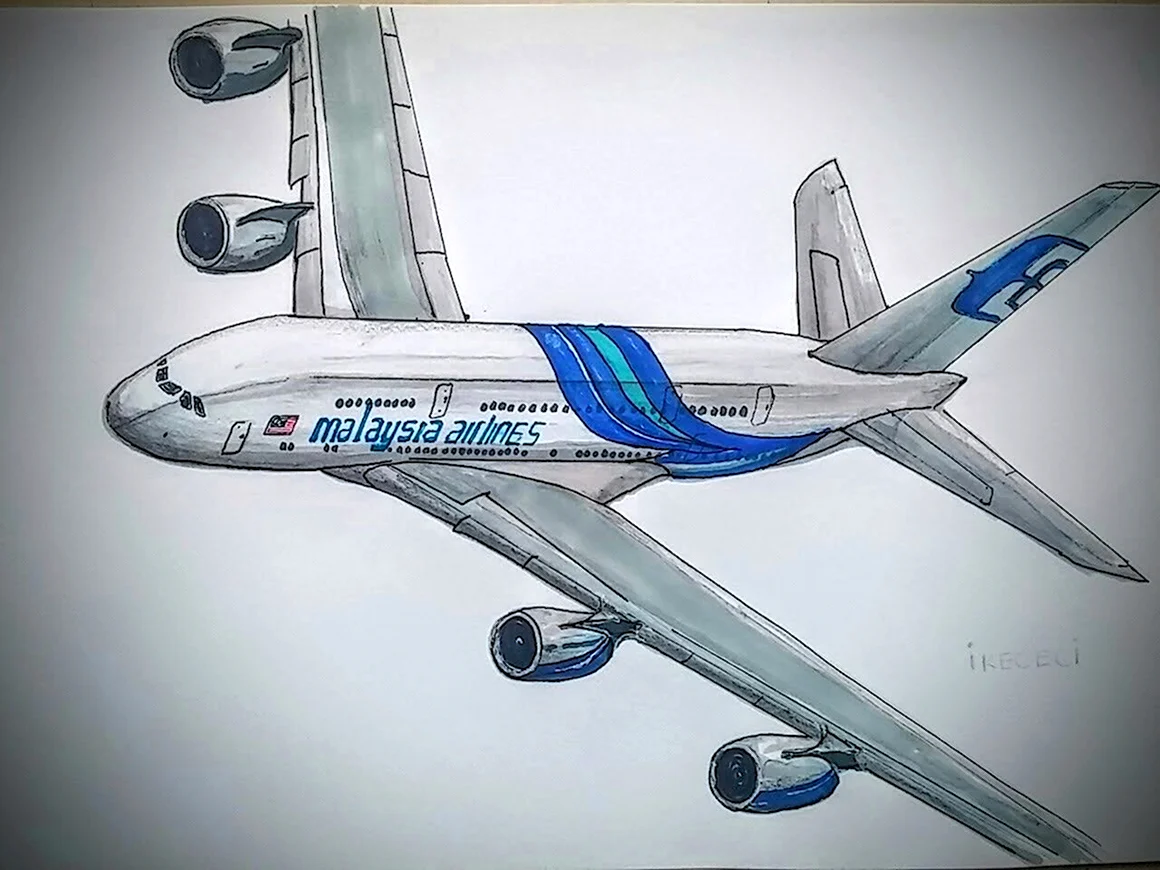 Airbus a380 рисунок