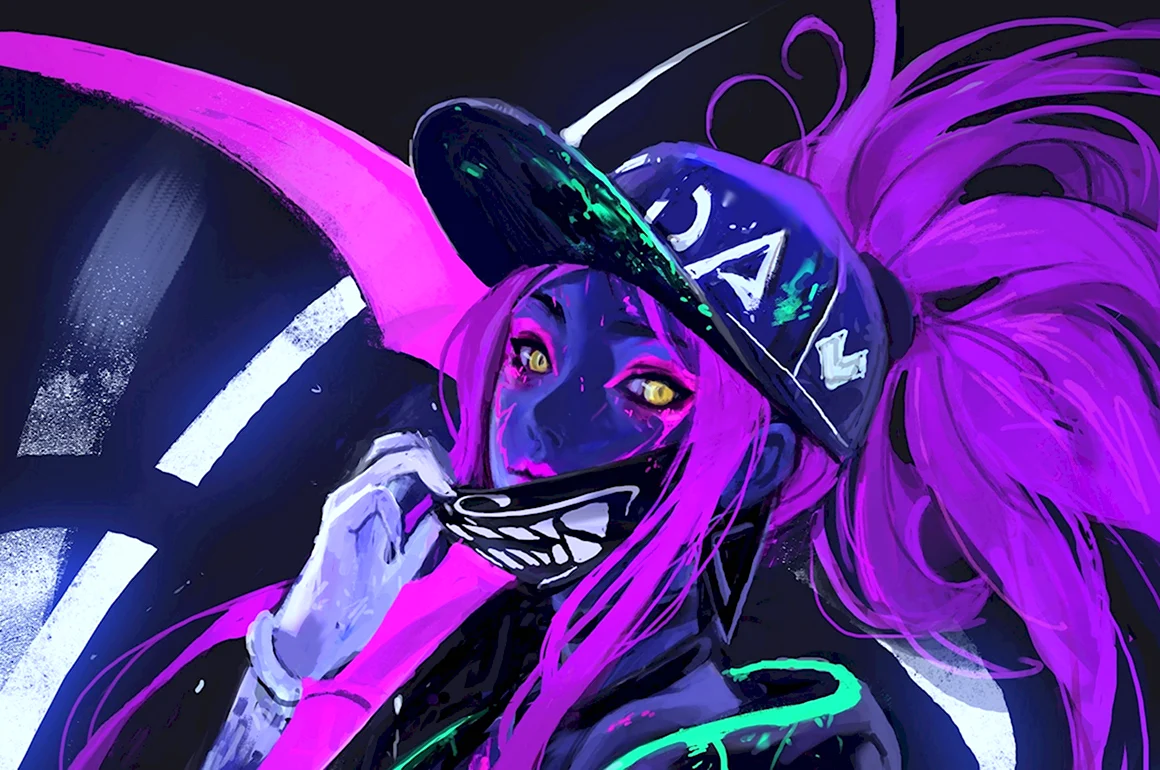 Akali KDA неон 18