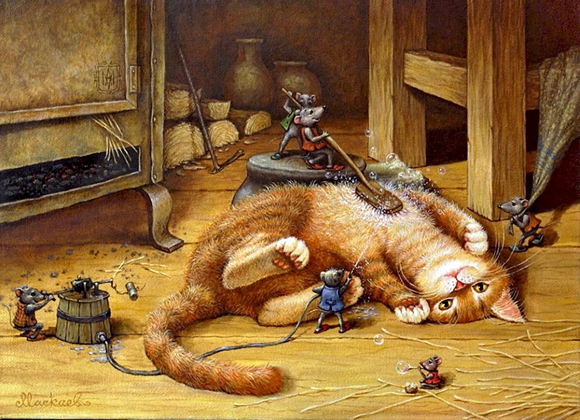 Александр Маскаев картины коты