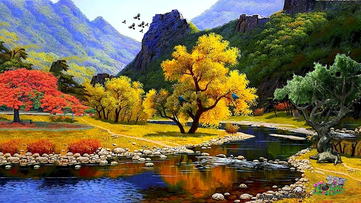 Алмазная мозаика диамонд Painting горы