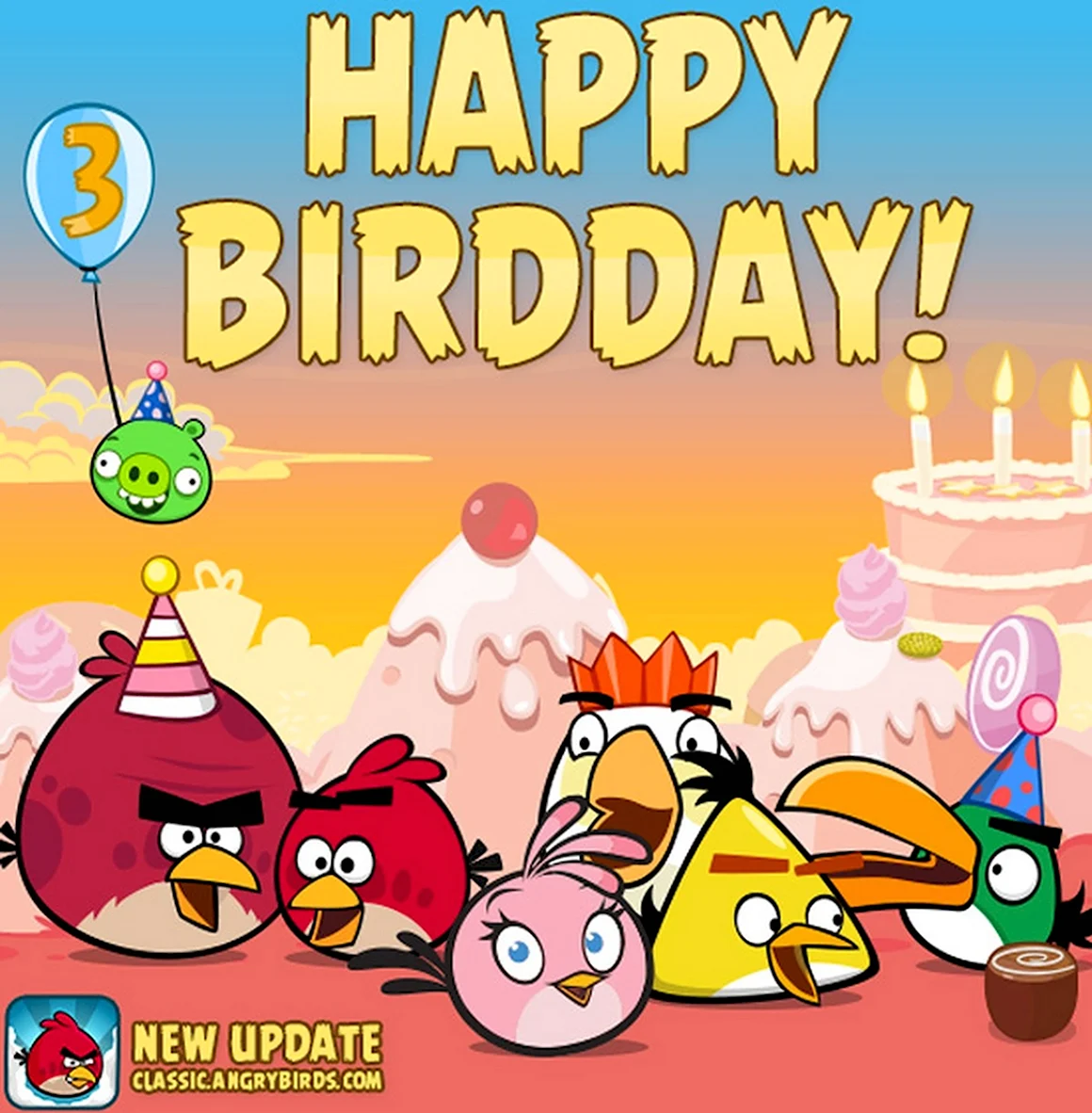 Angry Birds день рождения