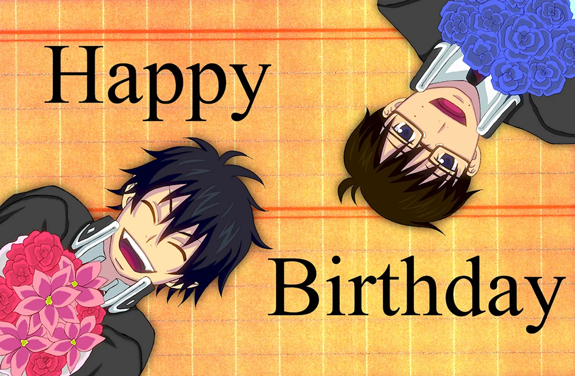Аниме Happy Birthday с парнями