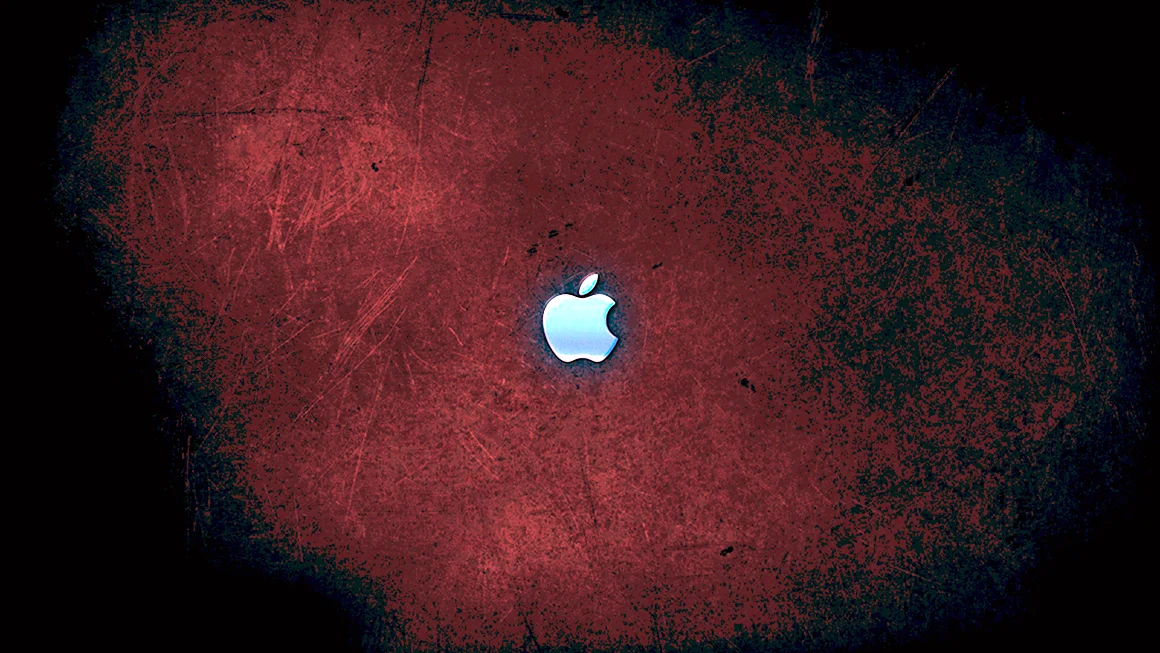 Apple синий фон
