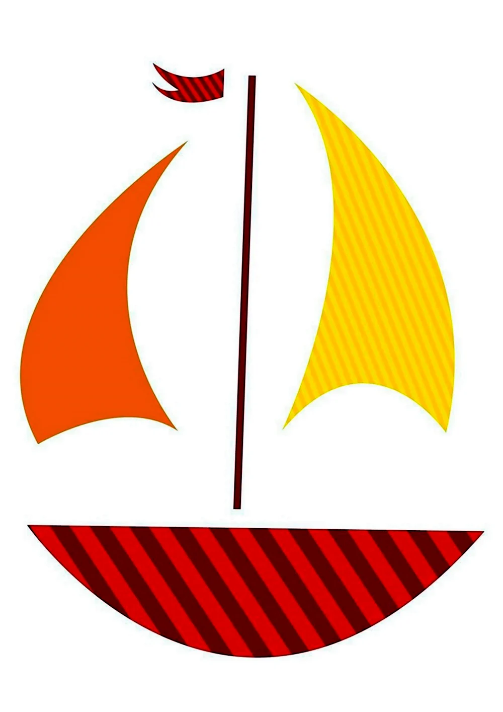 Аппликация кораблик