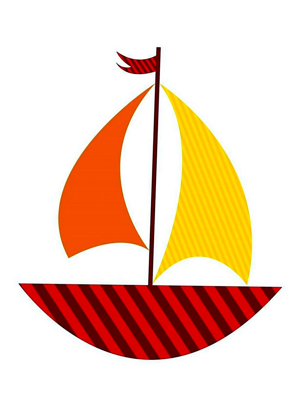 Аппликация кораблик