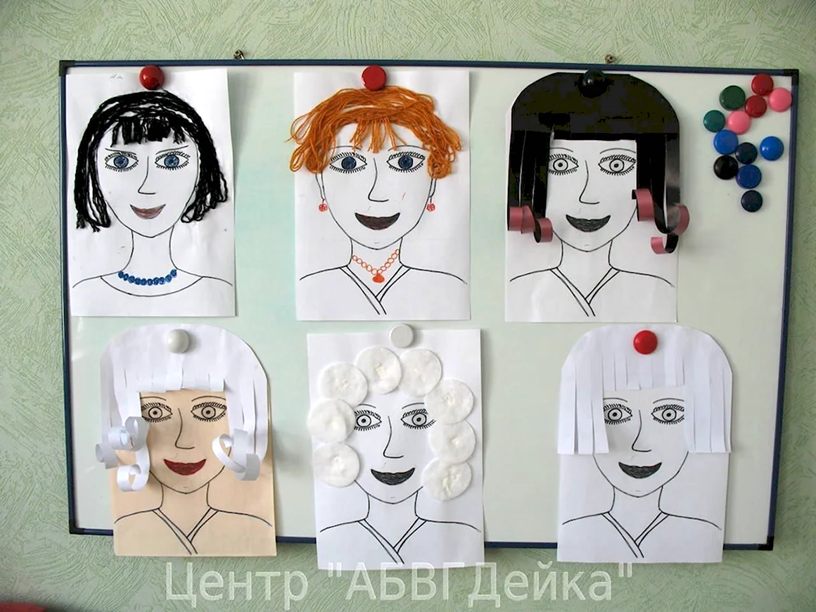 Аппликация на тему парикмахер