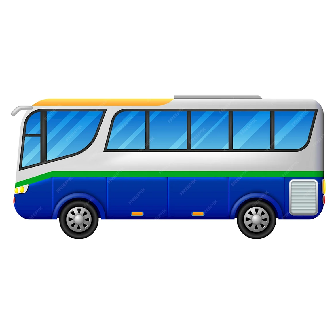 Автобус сбоку вектор