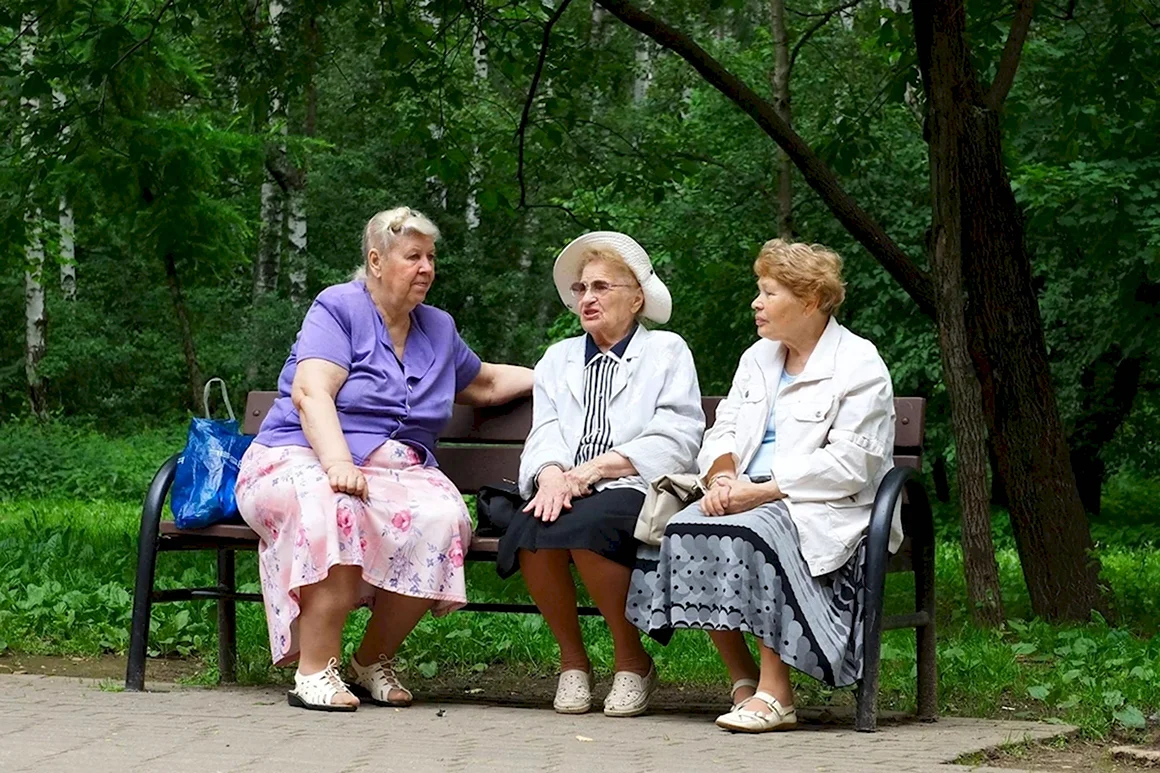 Бабушки на лавочке