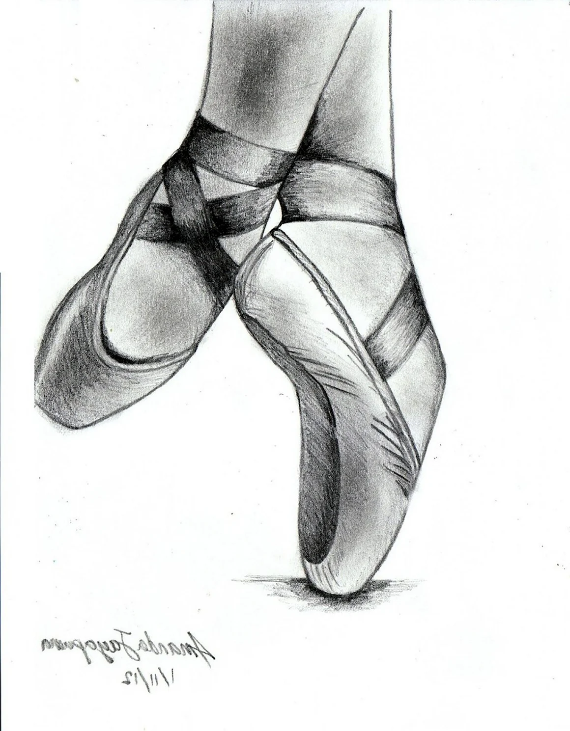 Балерина рисунок карандашом