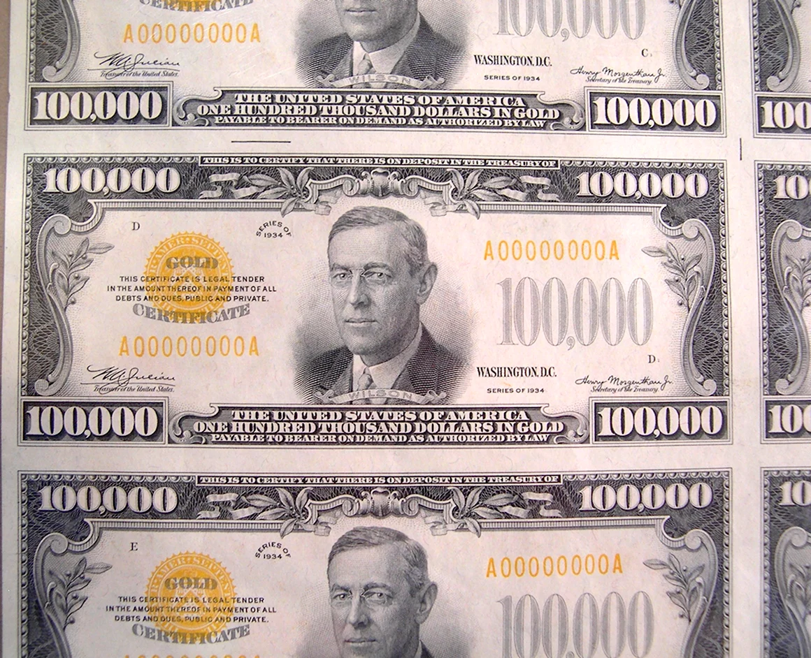 Банкнота 100000 долларов