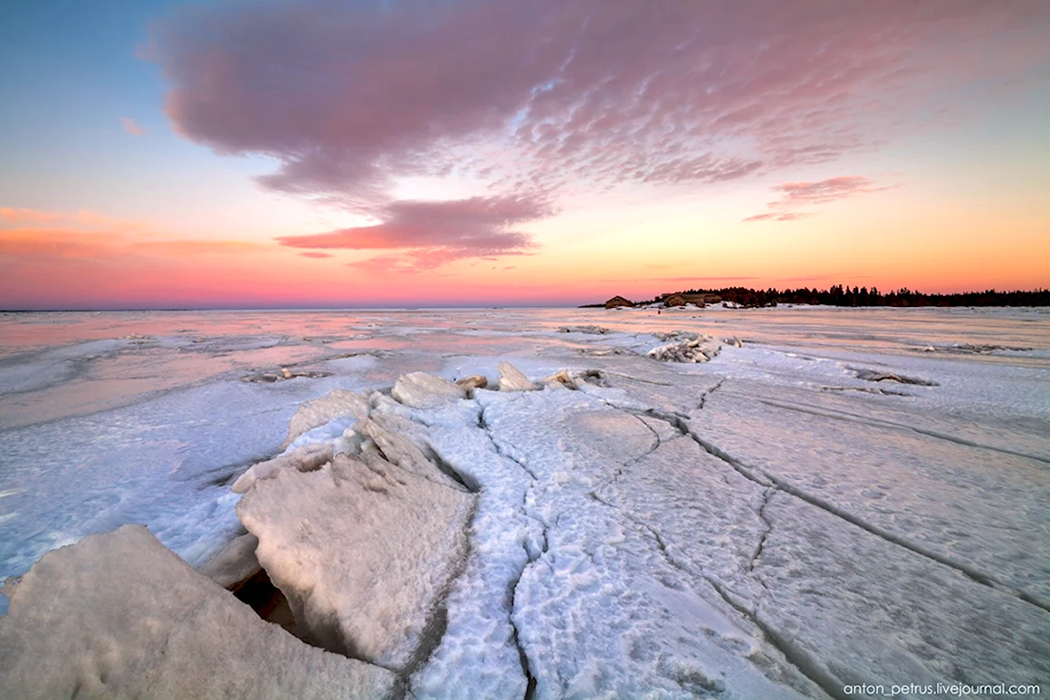 Белое море Карелия зимой
