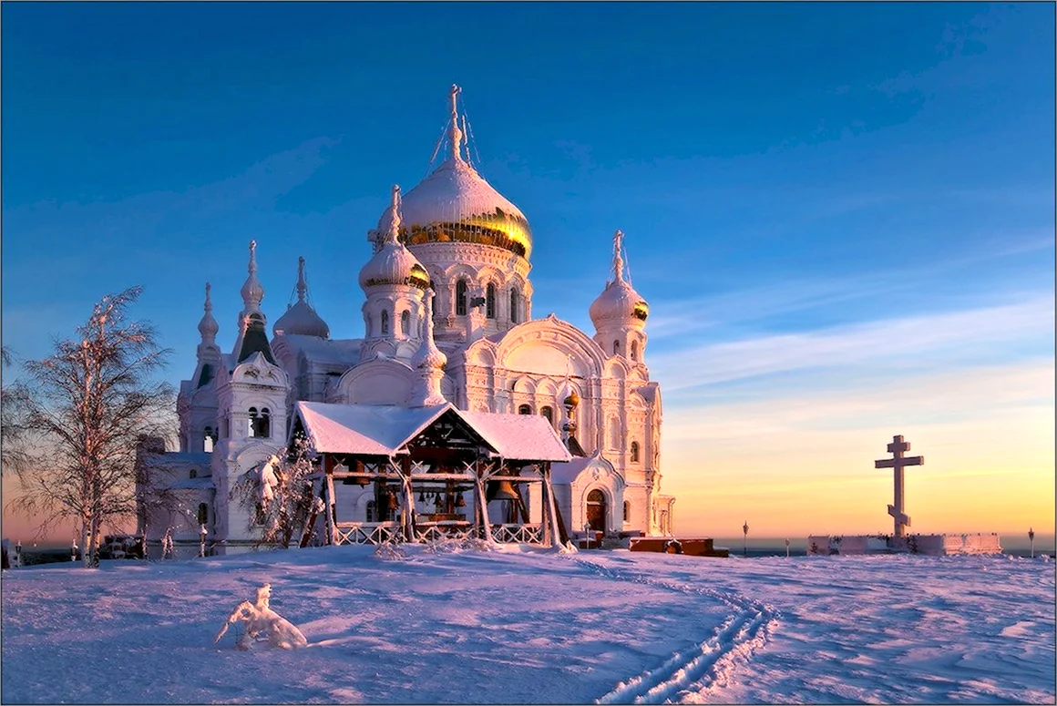 Белогорский монастырь Пермский край зимой