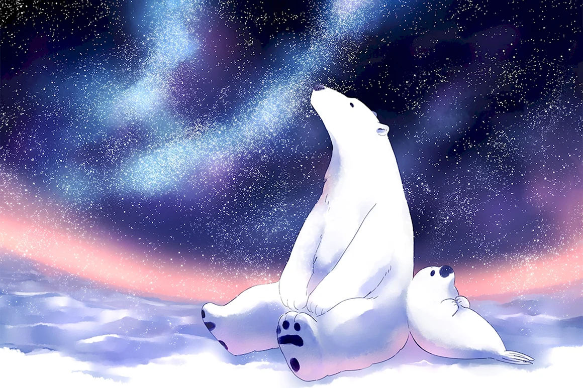 Белый мишка который влюбился Koisuru Shirokuma