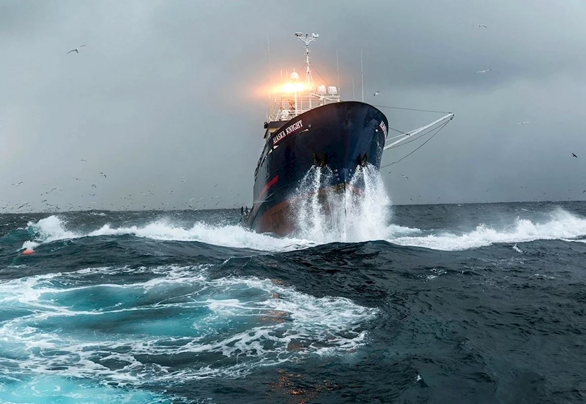 Берингово море шторм