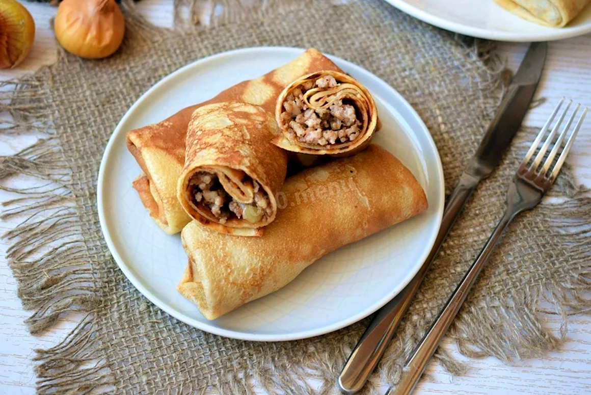 Блинчики с фаршем