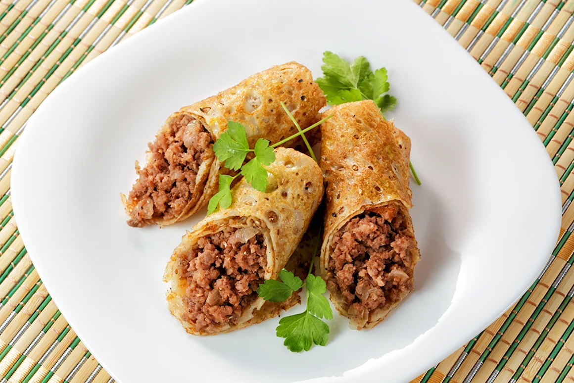 Блинчики с мясом