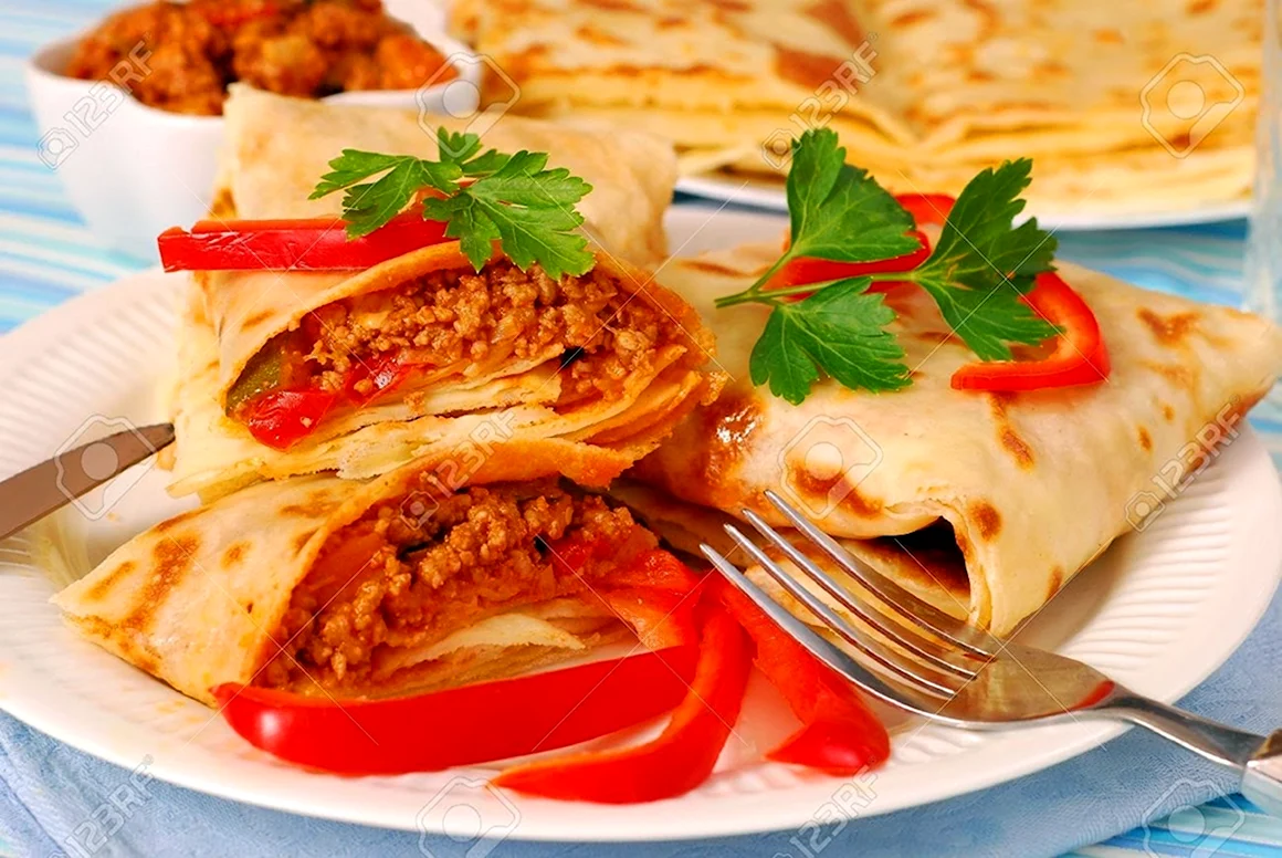 Блинчики с мясом