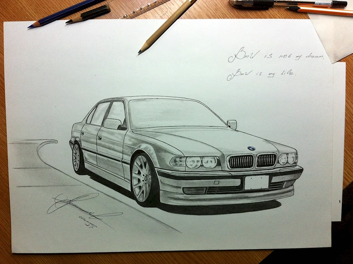 BMW e38 рисунок