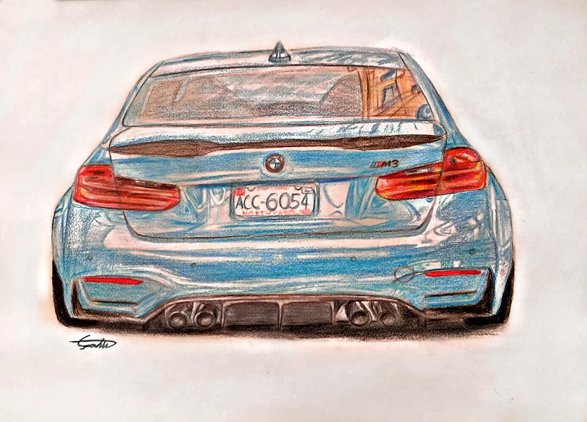 BMW m5 рисоваться
