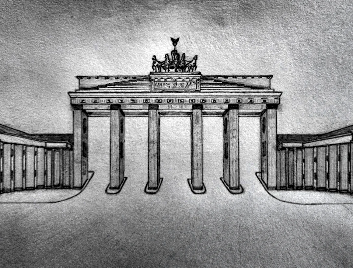 Бранденбургские ворота Brandenburg Gate нарисовать