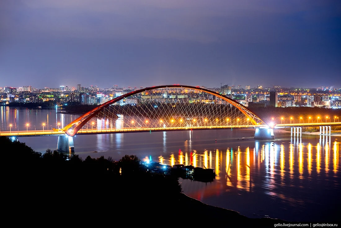 Бугринский мост Новосибирск лето