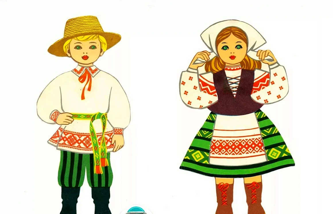 Бумажные куклы в национальных костюмах