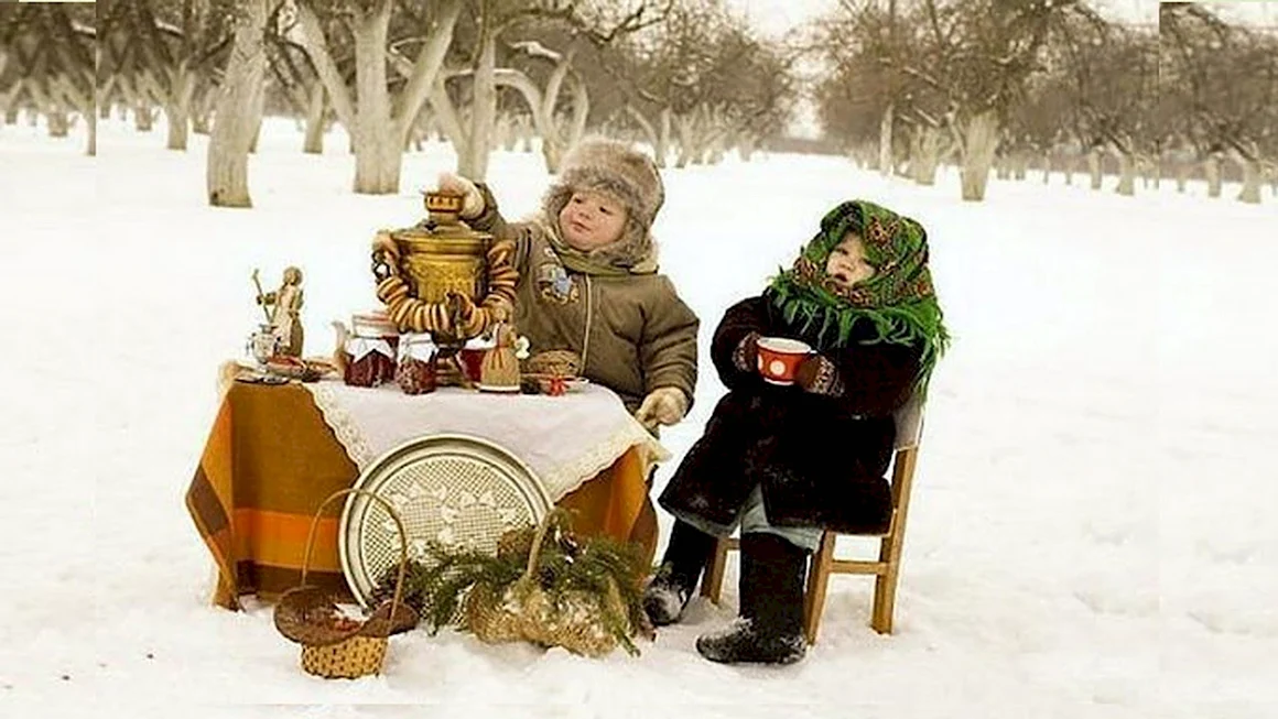 Чаепитие зимой