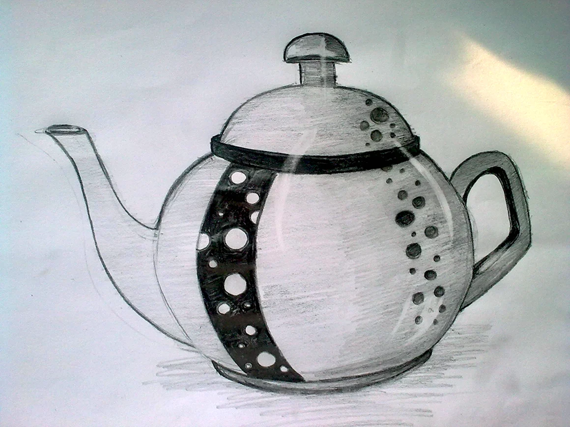 Чайник карандашом