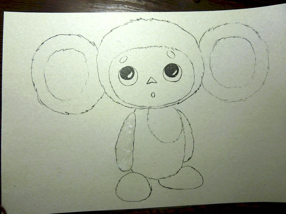 Чебурашка рисунок легкий