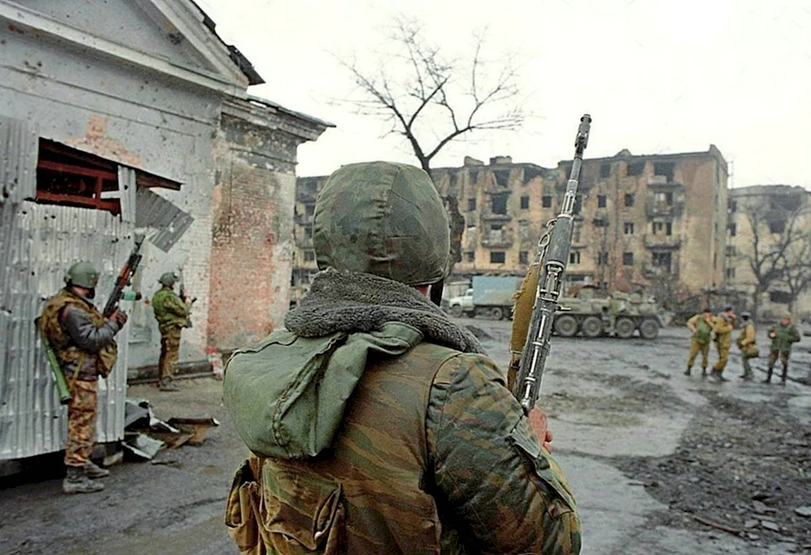 Чечня солдат 1995 Грозный