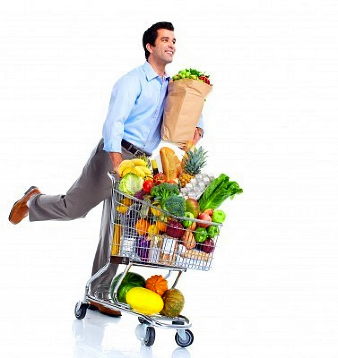 Человек с продуктами